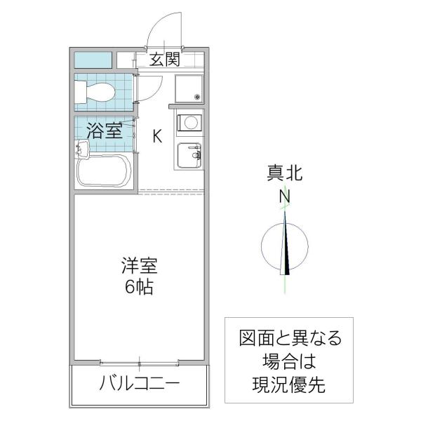 TNサニーハイツ(1K/1階)の間取り写真