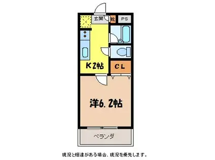 ベル カント(1K/5階)の間取り写真