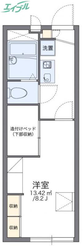 レオパレスアテンザ(1K/2階)の間取り写真