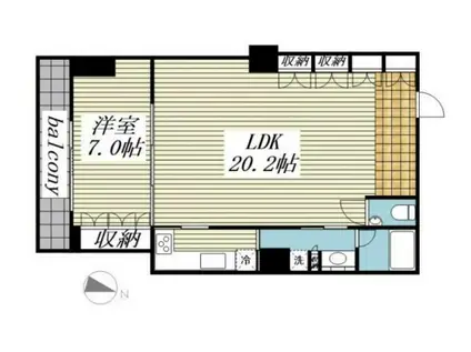 グラン恵比寿(1LDK/3階)の間取り写真