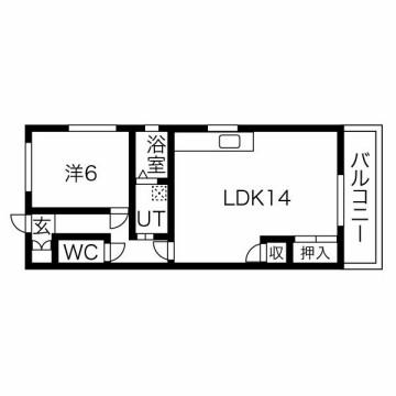 メゾン前田(1LDK/5階)の間取り写真