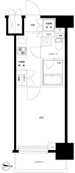 ルーブル川崎六番館 4階階 間取り