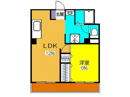 リエスさいたま中央(1LDK/2階)の間取り写真