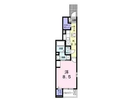 フォンテ(1K/1階)の間取り写真