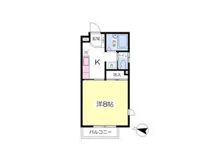 コーポ・ヤマト(1K/1階)の間取り写真