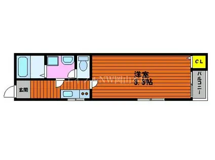 PRINCE北方(1K/1階)の間取り写真