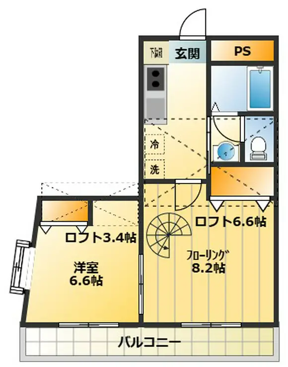 シャトレジョージタウン 4階階 間取り