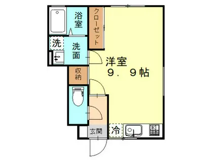 RIMOWA下轡田(ワンルーム/1階)の間取り写真
