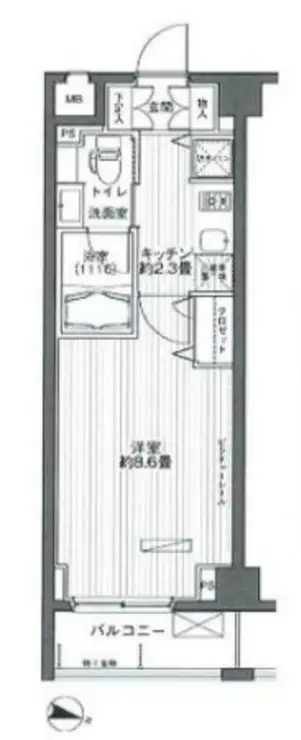 メゾンカルム西新宿 2階階 間取り