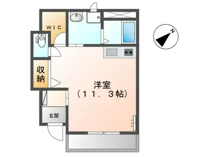 ヴィラ・サンライト II(ワンルーム/1階)の間取り写真