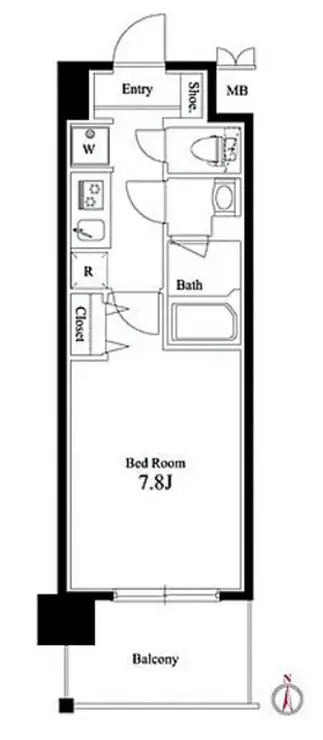 ハーモニーレジデンス森下ステーションフロント 8階階 間取り