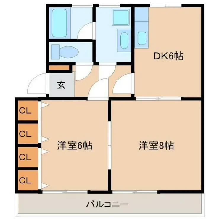 第二スカイハイツ日吉 2階階 間取り