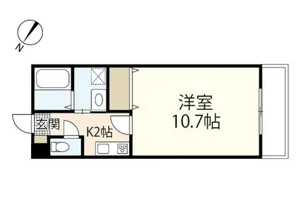 サンライク三好(1K/4階)の間取り写真