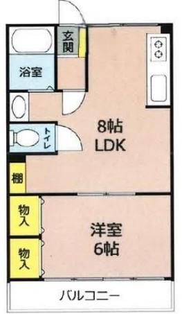 長田コーポ(1LDK/3階)の間取り写真