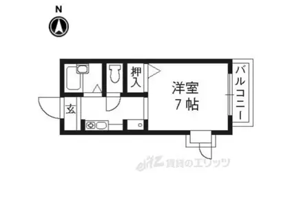 ハイツKOUNAN(1K/1階)の間取り写真