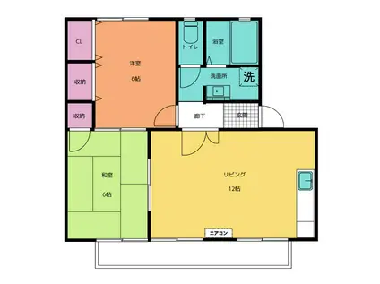 グリーンパーク不破(2LDK/2階)の間取り写真