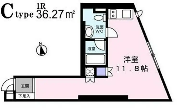 アリスマナーガーデン銀座ウォーク 7階階 間取り