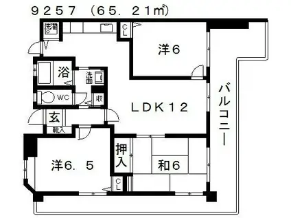 BEE BEE GRANDE(3LDK/7階)の間取り写真