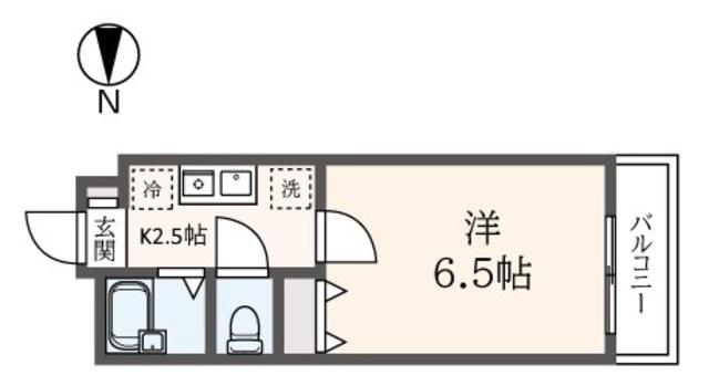 アファブル仲手原-(1K/1階)の間取り写真