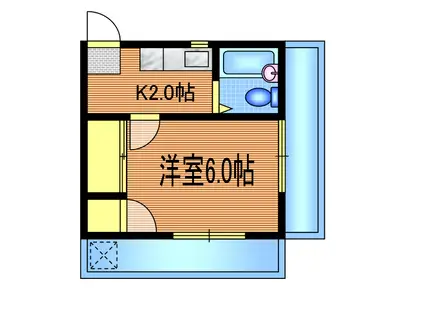 サンライズ須崎(1K/3階)の間取り写真