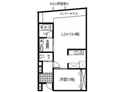 第11森谷ビル(1LDK/4階)の間取り写真