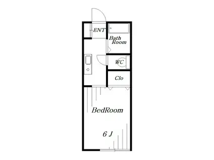 メゾン・サンガ(1K/2階)の間取り写真