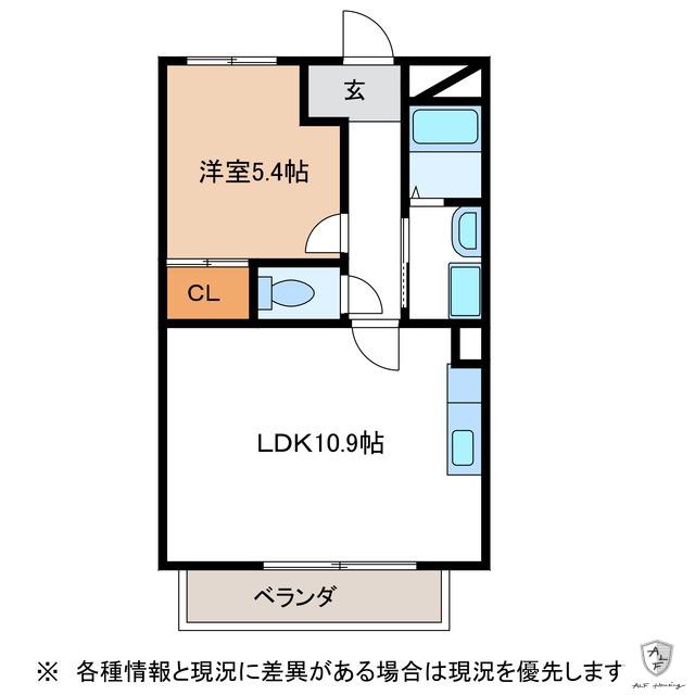 シェルヴェール(1LDK/1階)の間取り写真