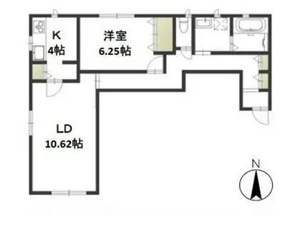ドゥミュミュール(1LDK/1階)の間取り写真