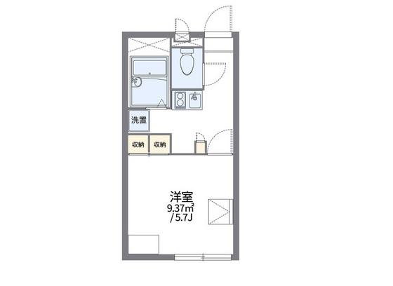 レオパレスグリーンコート(1K/2階)の間取り写真