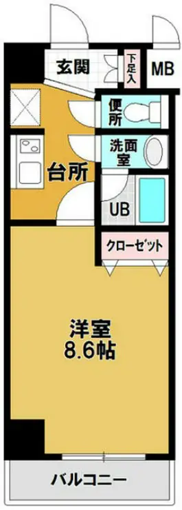 ナンカイパート1 9階階 間取り