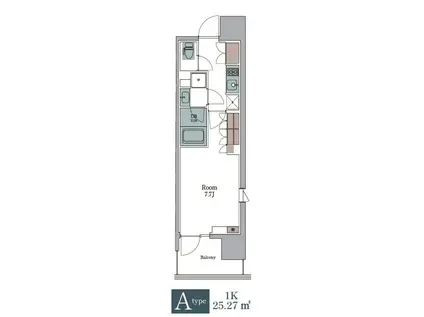 N Sパークレジデンス新宿御苑 エヌズパークレジデンス(1K/10階)の間取り写真