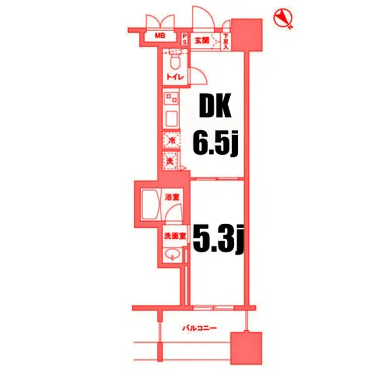 パークフラッツ横濱公園 7階階 間取り
