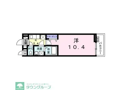 アルバトロス(1K/2階)の間取り写真