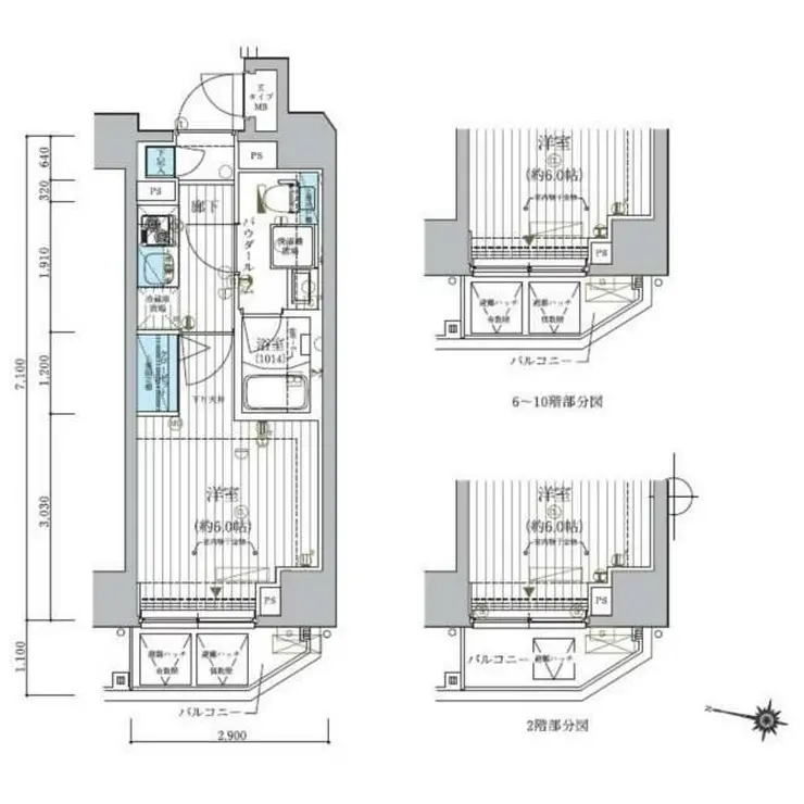 メインステージ松戸 10階階 間取り