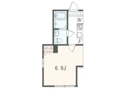 アザーレ・プラネ生田の丘(1K/1階)の間取り写真