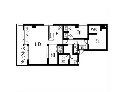 ルモン覚王山(3LDK/1階)の間取り写真