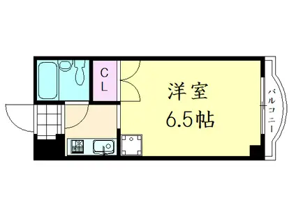 メゾンリベリカ(ワンルーム/4階)の間取り写真