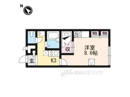 レオパレス佐和山(1K/1階)の間取り写真