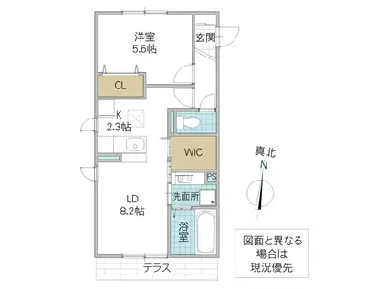 プリマステラ(1LDK/1階)の間取り写真