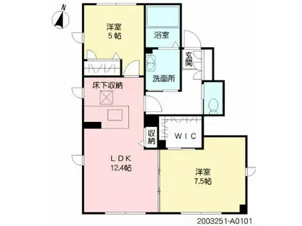 シャーメゾンクレスト(2LDK/2階)の間取り写真