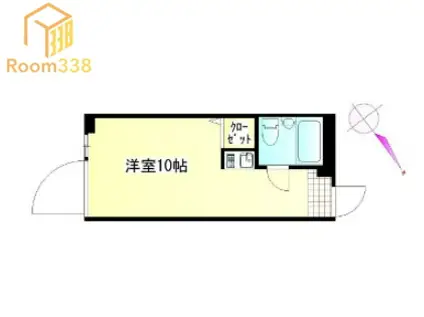岡藤ビル(ワンルーム/2階)の間取り写真