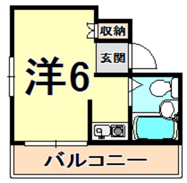 グランディア甲東園(ワンルーム/3階)の間取り写真