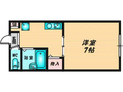 STUDIO NAGASE(1K/1階)の間取り写真