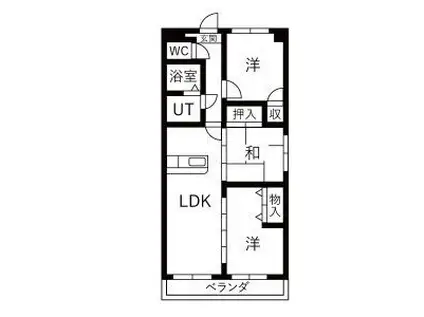 ソフィア東町(3LDK/4階)の間取り写真