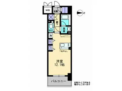 アルファレガロ西古松(ワンルーム/10階)の間取り写真