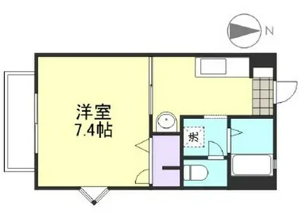 EARLS COURT(1K/2階)の間取り写真