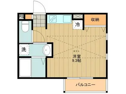 ソレイユ エ ヴェール(ワンルーム/2階)の間取り写真