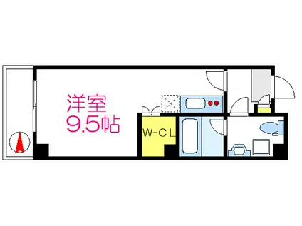 第3メゾンドヨシノ(ワンルーム/3階)の間取り写真