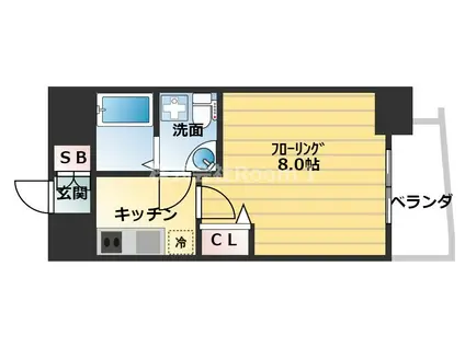 セレニテ谷町CALM(1K/7階)の間取り写真