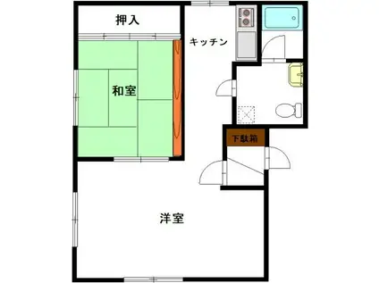 リファイン(1LDK/3階)の間取り写真